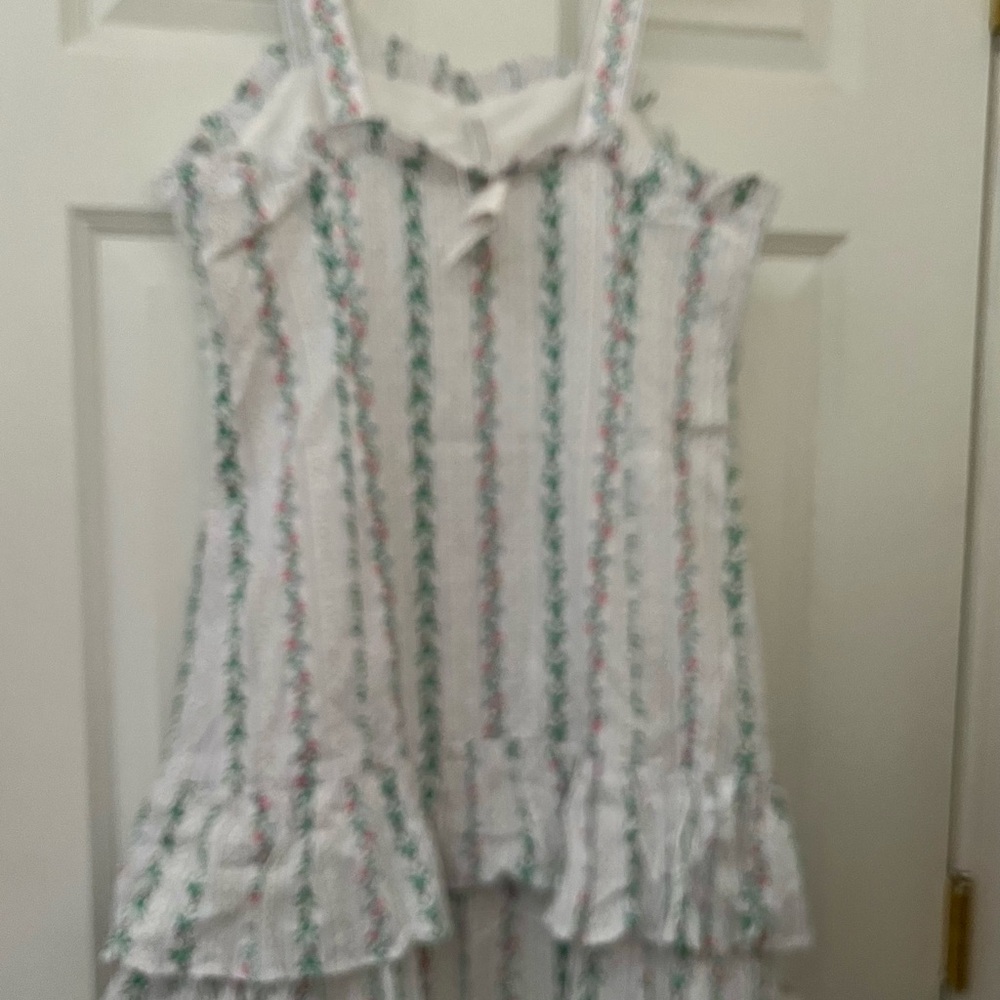 NWT Janie and Jack Coquette Tween Floral Striped Cotton Dress Size 18 Bridgerton - Picture 4 of 10